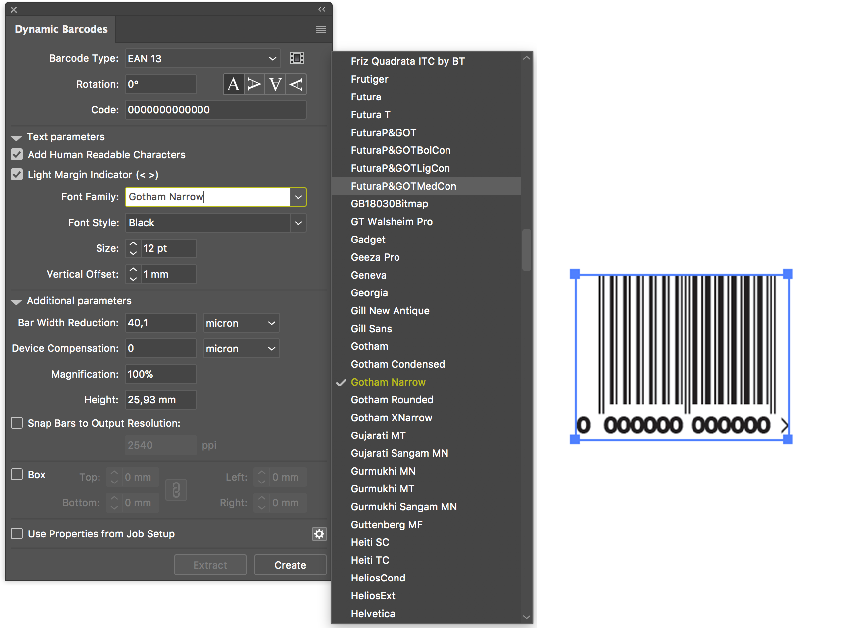 DeskPack Dynamic Barcodes for Illustrator Can I specify a custom